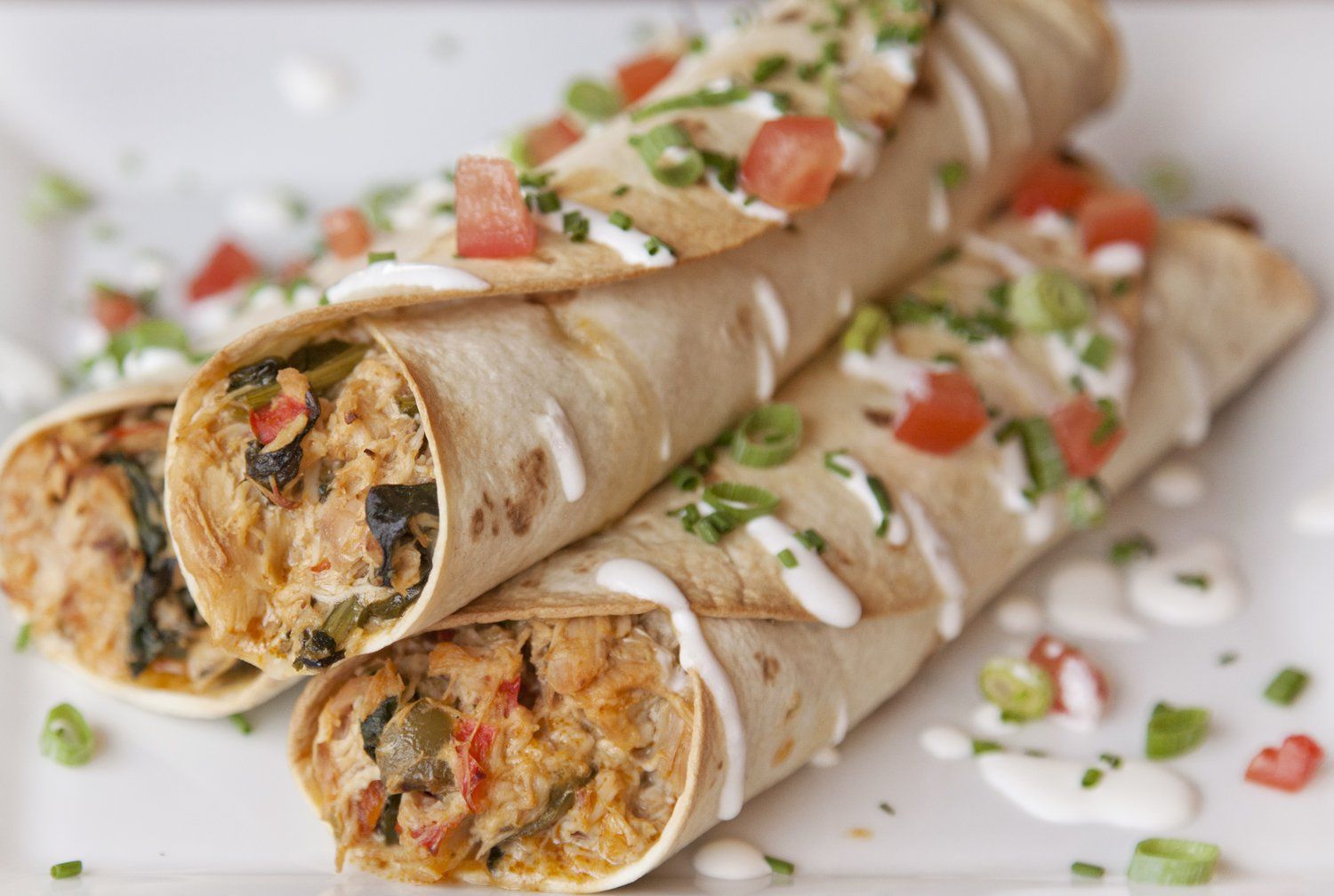 Baked Buffalo Chicken Burritos
