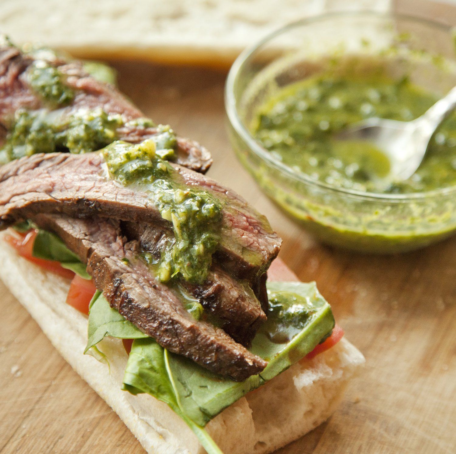 Grilled Flank Steak With Chimichurri Sauce 