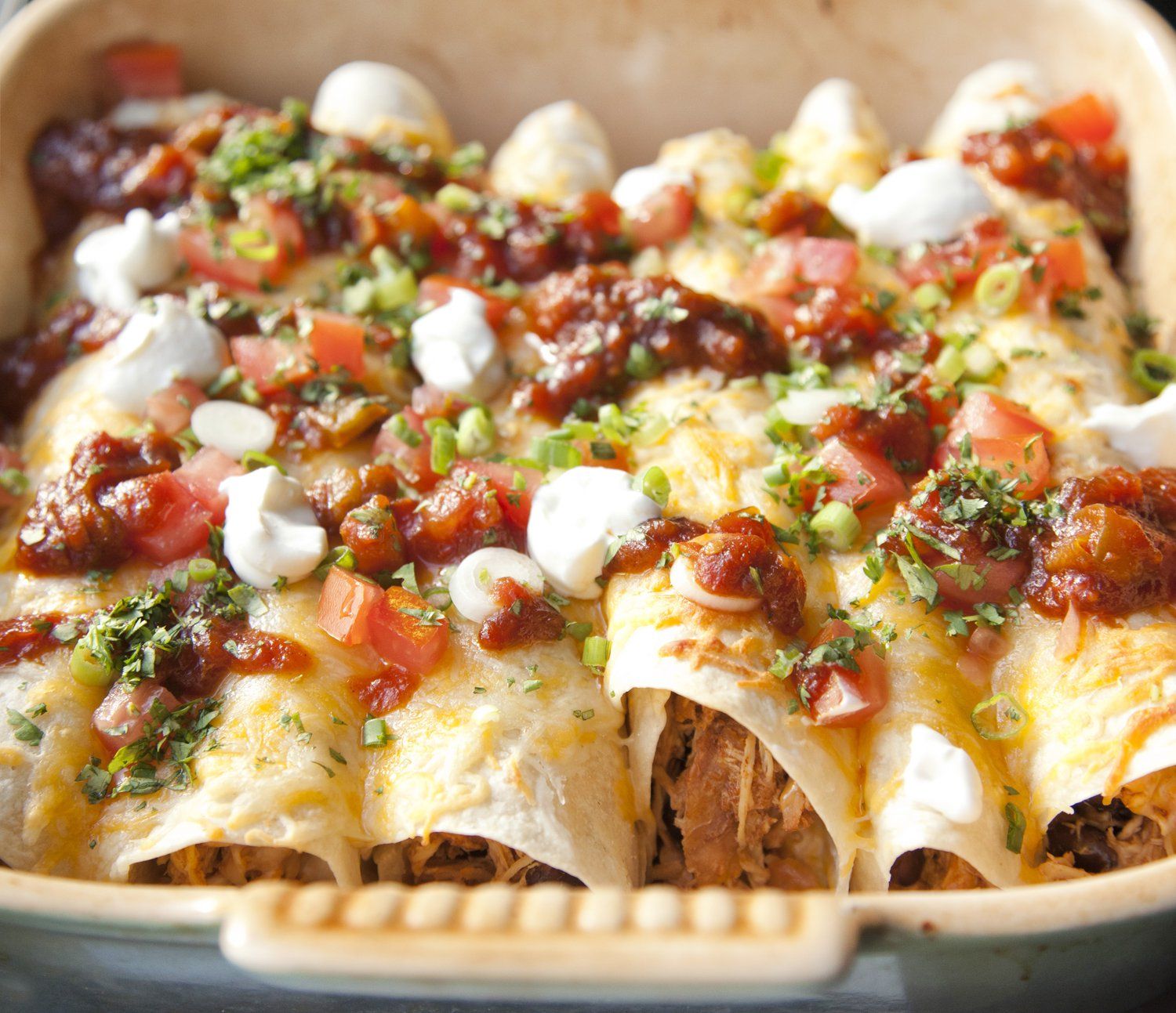 Slow Cooked Chicken Enchiladas