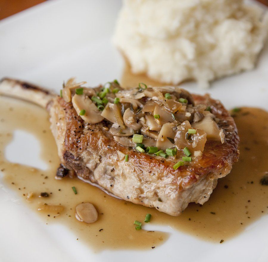 Pork Chop au Poivre with Red Wine–Shallot Sauce Recipe - Mary