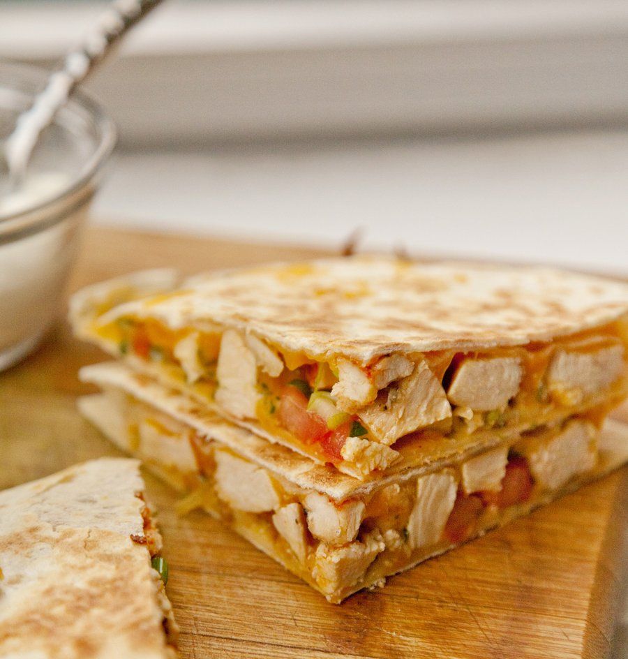 Chicken and Cheese Quesadillas