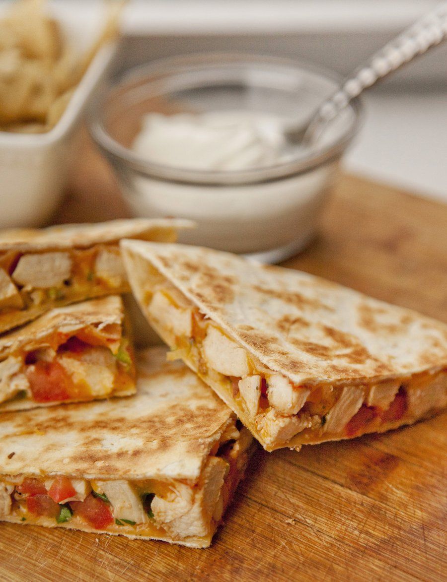 Chicken and Cheese Quesadillas