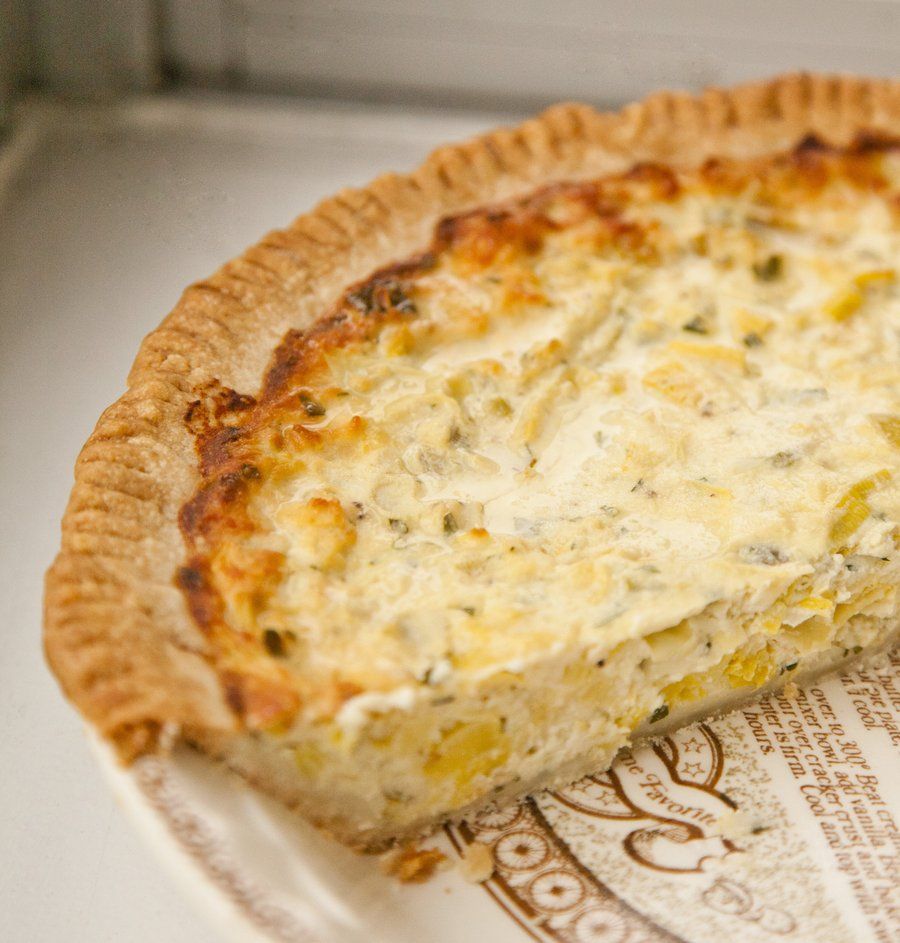 Artichoke Leek Quiche