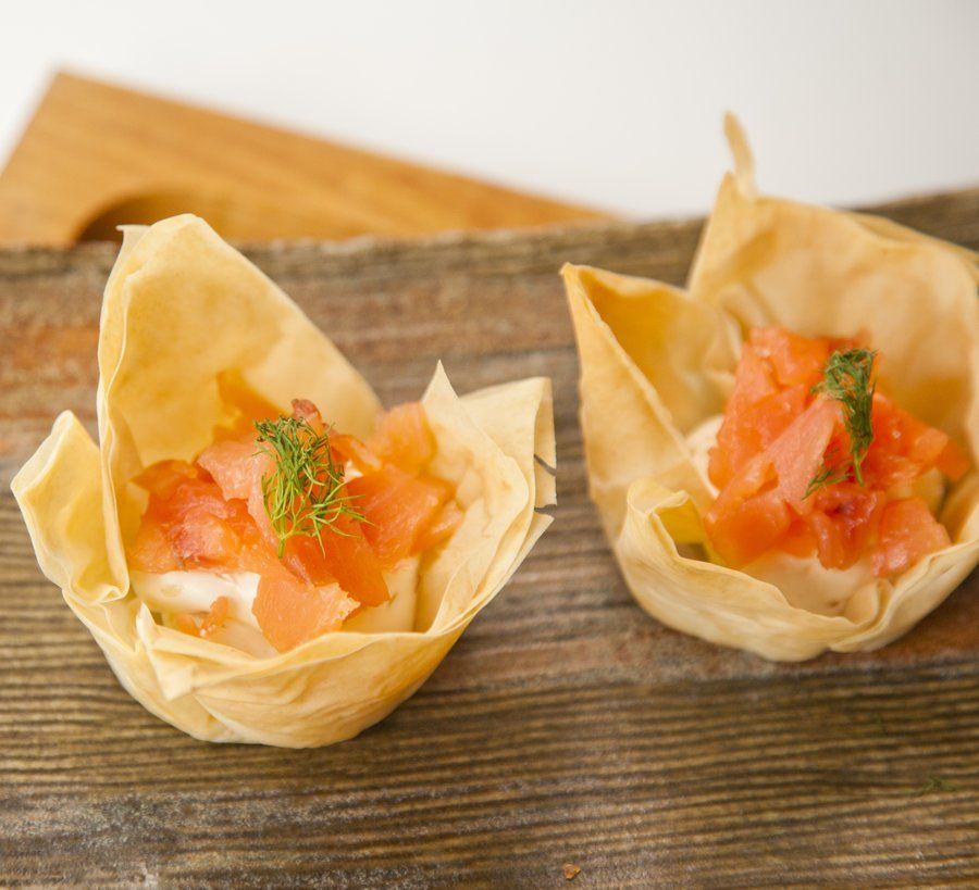 Smoked Salmon Phyllo Cups - Foxes Love Lemons