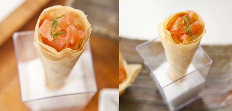 Smoked Salmon Phyllo Cups - Foxes Love Lemons