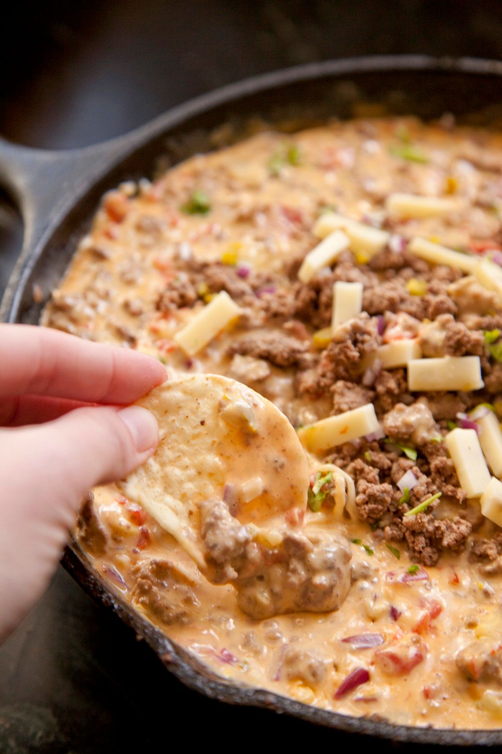 Ground Beef Queso Dip